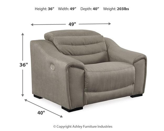 Next-Gen Gaucho Power Recliner 5850413 Black/Gray Contemporary Motion Upholstery By Ashley - sofafair.com