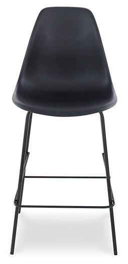 Forestead Counter Height Bar Stool D130-124 Black/Gray Contemporary Barstool By Ashley - sofafair.com