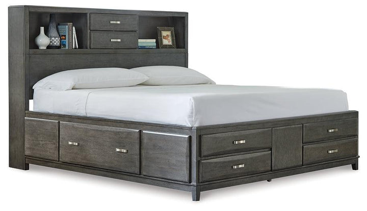 Caitbrook King Storage Bed with 8 Drawers B476B6 Black/Gray Contemporary Master Beds By Ashley - sofafair.com