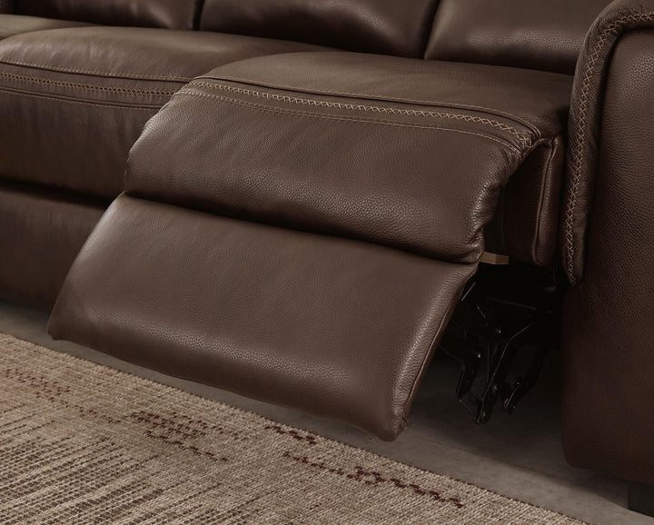 Alessandro Power Reclining Sofa U2550215 Brown/Beige Contemporary Motion Upholstery By Ashley - sofafair.com