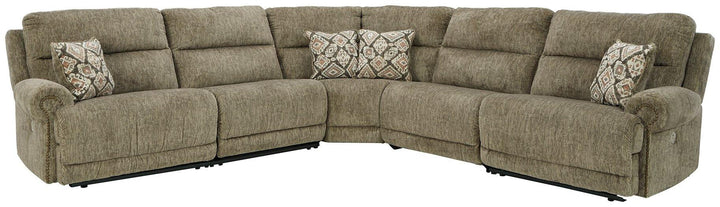 Lubec 5Piece Power Reclining Sectional 85407S1 Taupe Contemporary Motion Sectionals By AFI - sofafair.com