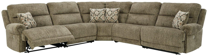 Lubec 5Piece Power Reclining Sectional 85407S1 Taupe Contemporary Motion Sectionals By AFI - sofafair.com