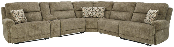 Lubec 6Piece Power Reclining Sectional 85407S2 Taupe Contemporary Motion Sectionals By AFI - sofafair.com
