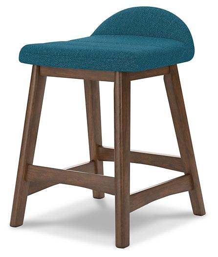 Lyncott Counter Height Bar Stool D615-324 Blue Contemporary Barstool By Ashley - sofafair.com