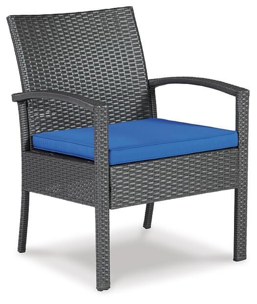 Alina Outdoor Love/Chairs/Table Set (Set of 4) P328-080 Black/Gray Casual Outdoor Chat Set By AFI - sofafair.com
