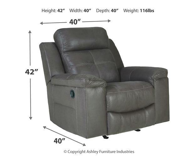 Jesolo Recliner 8670525 Dark Gray Contemporary Motion Upholstery By AFI - sofafair.com