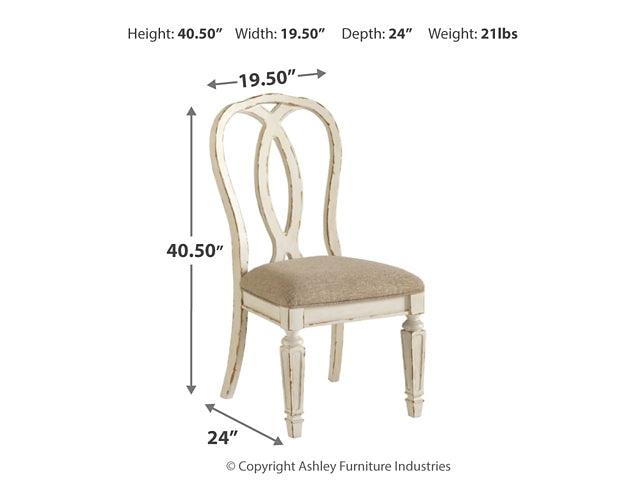 Realyn Dining Chair D743-02 White Casual Formal Seating By Ashley - sofafair.com