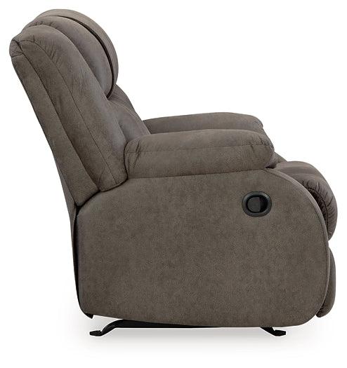 First Base Recliner 6880425 Brown/Beige Contemporary Motion Upholstery By Ashley - sofafair.com