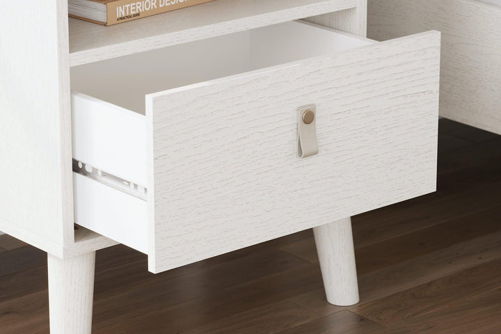 EB1024-291 White Contemporary Aprilyn Nightstand By AFI - sofafair.com