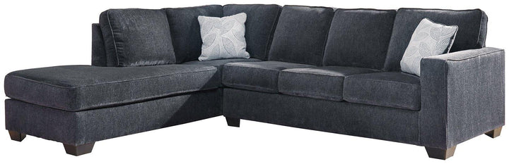 Altari 2Piece Sectional with Chaise 87213S1 Slate Contemporary Stationary Sectionals By AFI - sofafair.com