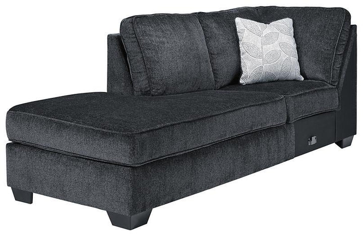 Altari 2Piece Sectional with Chaise 87213S1 Slate Contemporary Stationary Sectionals By AFI - sofafair.com