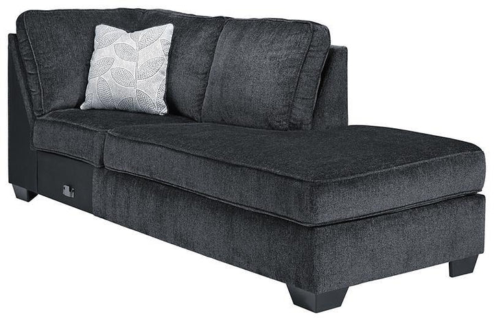 Altari 2Piece Sleeper Sectional with Chaise 87213S3 Slate Contemporary Stationary Sectionals By AFI - sofafair.com