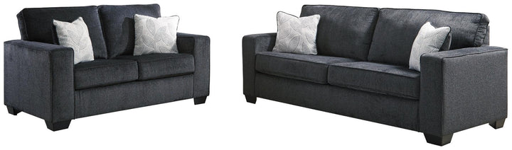 Altari Sofa and Loveseat 87213U1 Slate Contemporary Stationary Upholstery Package By AFI - sofafair.com
