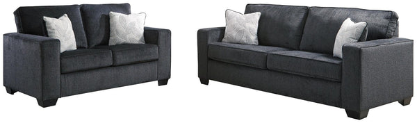 Altari Sofa Sleeper and Loveseat 87213U4 Slate Contemporary Stationary Upholstery Package By AFI - sofafair.com