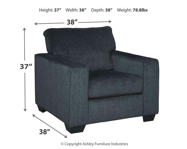 Altari Chair and Ottoman 87213U2 Slate Contemporary Stationary Upholstery Package By AFI - sofafair.com