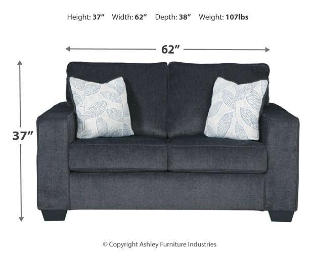 Altari Loveseat 8721335 Slate Contemporary Stationary Upholstery By AFI - sofafair.com