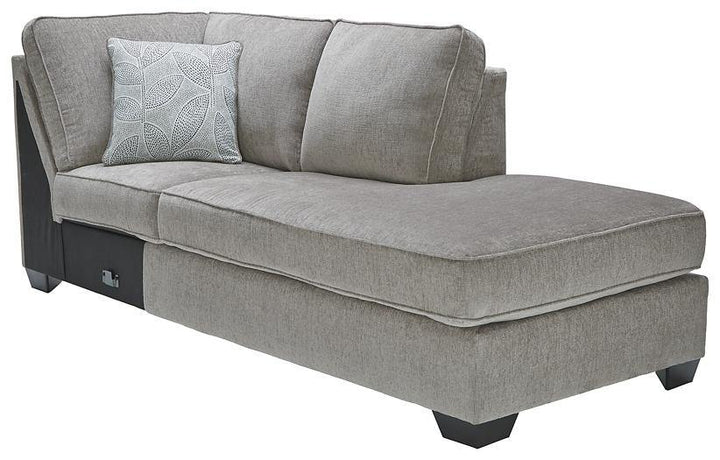 Altari 2Piece Sleeper Sectional with Chaise 87214S3 Alloy Contemporary Stationary Sectionals By AFI - sofafair.com