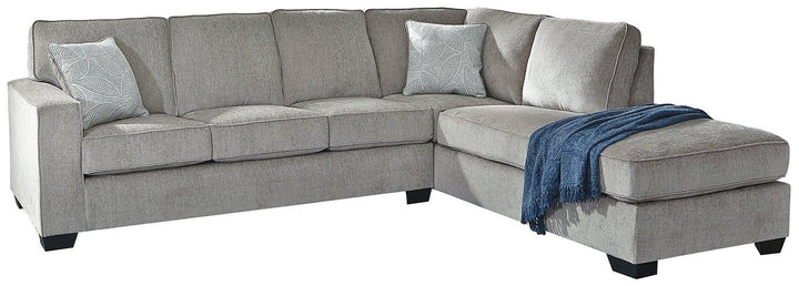 Altari 2Piece Sleeper Sectional with Chaise 87214S3 Alloy Contemporary Stationary Sectionals By AFI - sofafair.com