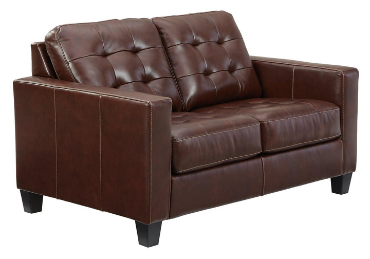 Altonbury Sofa and Loveseat 87504U1 Walnut Contemporary Stationary Upholstery Package By AFI - sofafair.com