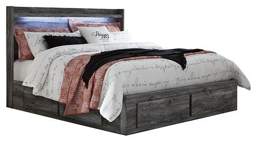 Baystorm King Panel Bed with 4 Storage Drawers B221B15 Black/Gray Casual Master Beds By AFI - sofafair.com