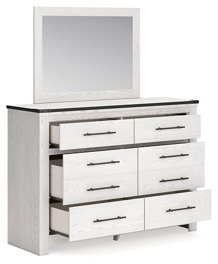 B1446B1 White Casual Schoenberg Dresser and Mirror By AFI - sofafair.com