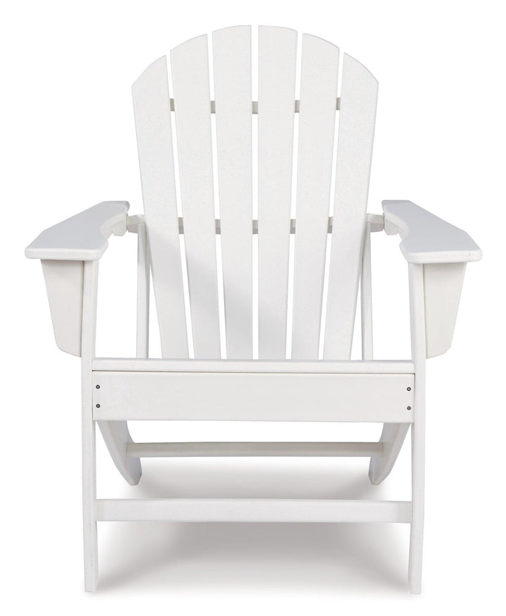 Sundown Treasure Adirondack Chair P011-898 White Contemporary Outdoor Seating By Ashley - sofafair.com