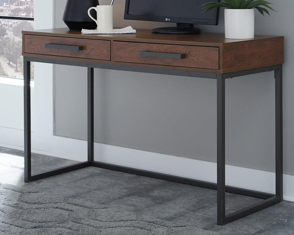 Horatio Home Office Desk Z1610999 Black/Gray Casual Desks By Ashley - sofafair.com