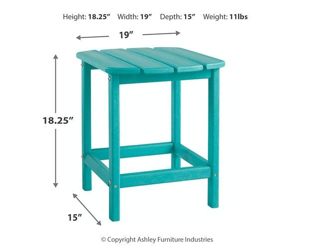 Sundown Treasure Adirondack Chair with End Table P012P1 Blue Contemporary Outdoor Package By Ashley - sofafair.com