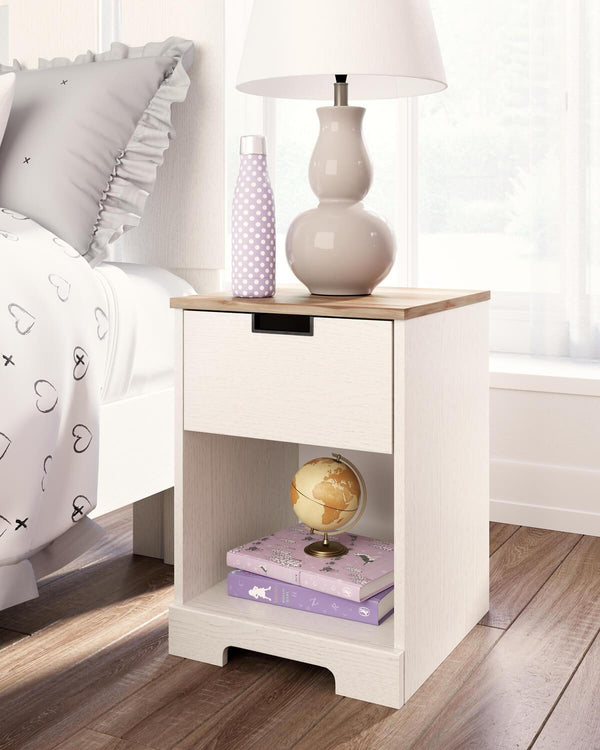 Vaibryn Nightstand EB1428-291 Brown/Beige Casual Youth Bed Cases By Ashley - sofafair.com