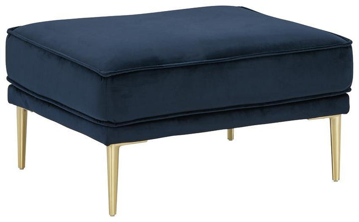 Macleary Ottoman 8900814 Navy Contemporary Stationary Upholstery By AFI - sofafair.com