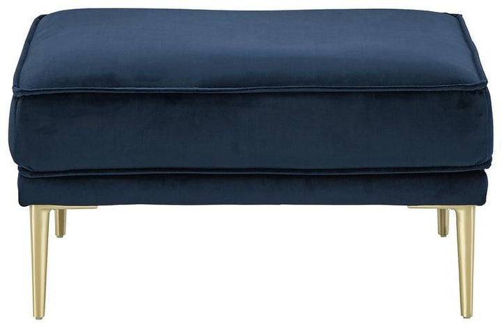 Macleary Ottoman 8900814 Navy Contemporary Stationary Upholstery By AFI - sofafair.com