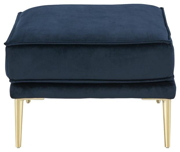 Macleary Ottoman 8900814 Navy Contemporary Stationary Upholstery By AFI - sofafair.com