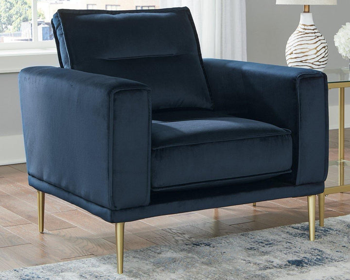 Macleary Chair 8900820 Navy Contemporary Stationary Upholstery By AFI - sofafair.com