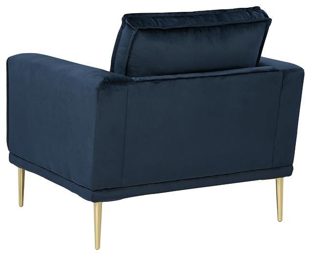 Macleary Chair 8900820 Navy Contemporary Stationary Upholstery By AFI - sofafair.com