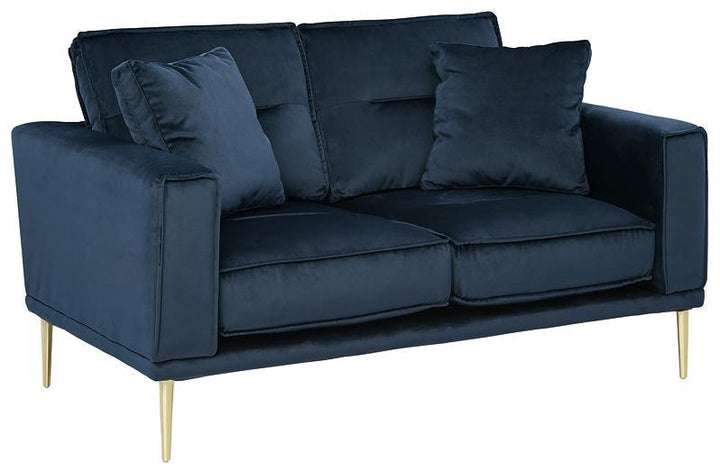 Macleary Loveseat 8900835 Navy Contemporary Stationary Upholstery By AFI - sofafair.com