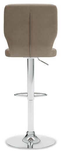 Pollzen Bar Height Bar Stool D121-130 Brown/Beige Contemporary Barstool By Ashley - sofafair.com