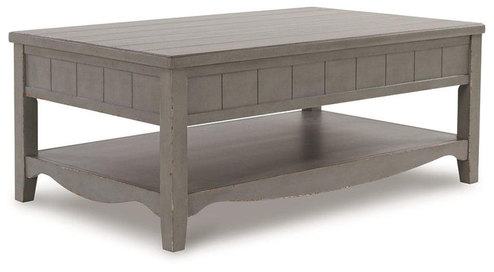 Charina Coffee Table T784-1 Black/Gray Traditional Cocktail Table By Ashley - sofafair.com