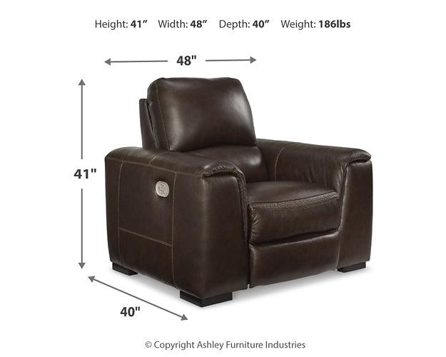 Alessandro Power Recliner U2550213 Brown/Beige Contemporary Motion Upholstery By Ashley - sofafair.com