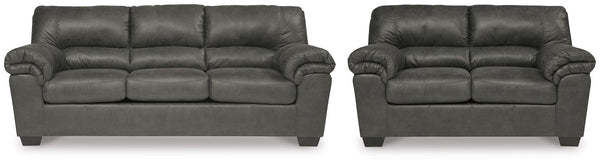 Bladen Sofa and Loveseat 12021U1 Black/Gray Contemporary Stationary Upholstery Package By Ashley - sofafair.com