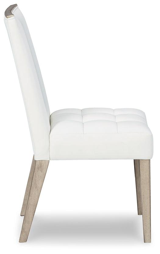 D950-01 White Contemporary Wendora Dining Chair By Ashley - sofafair.com