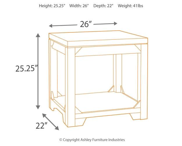 Rogness End Table T745-3 Brown/Beige Casual Motion Occasionals By Ashley - sofafair.com