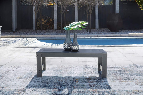 Amora Outdoor Coffee Table P417-701 Black/Gray Casual Outdoor Cocktail Table By Ashley - sofafair.com