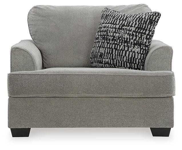 Deakin Oversized Chair 3470823 Black/Gray Contemporary Stationary Upholstery By Ashley - sofafair.com