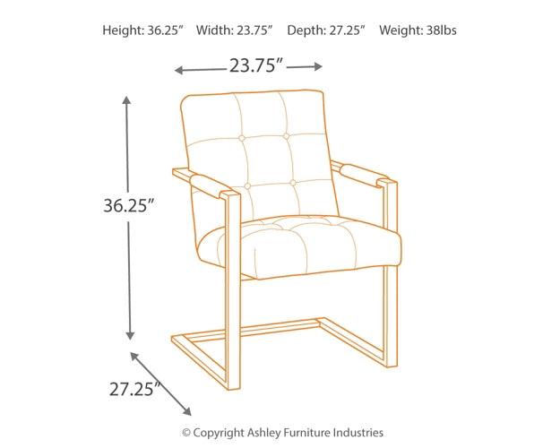 H633-02A Brown/Beige Contemporary Starmore Home Office Desk Chair By Ashley - sofafair.com