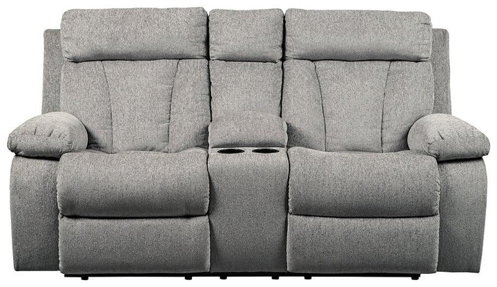 Mitchiner Reclining Sofa and Loveseat 76204U1 Black/Gray Contemporary Motion Upholstery Package By Ashley - sofafair.com