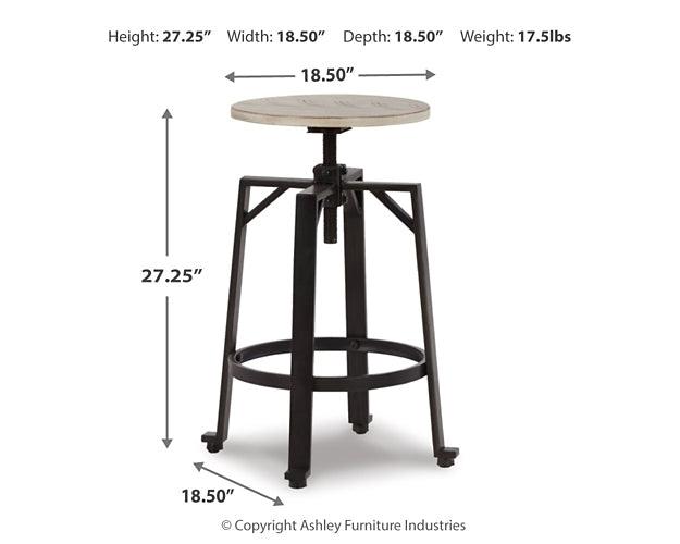 Karisslyn Counter Height Stool D336-024 White Casual Barstools By Ashley - sofafair.com