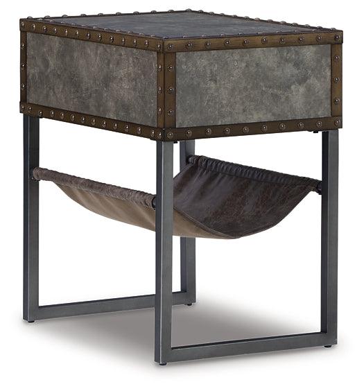 Derrylin Chairside End Table T973-7 Black/Gray Casual End Table Chair Side By Ashley - sofafair.com