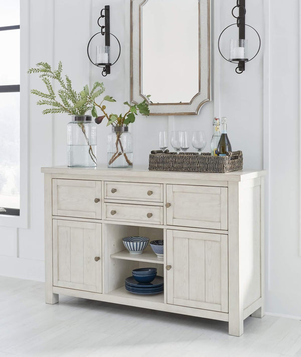 Robbinsdale Dining Server D642-60 White Casual Casual Dining Cases By Ashley - sofafair.com