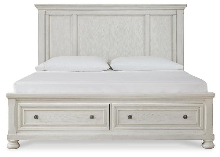 Robbinsdale Queen Panel Storage Bed B742B24 White Casual Master Beds By Ashley - sofafair.com