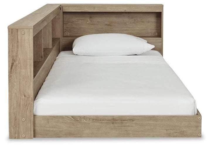 EB2270B1 Natural Contemporary Oliah Twin Bookcase Storage Bed By Ashley - sofafair.com